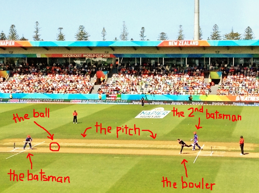 Game action! - New Zealand trying to bowl Afghanistan out.
