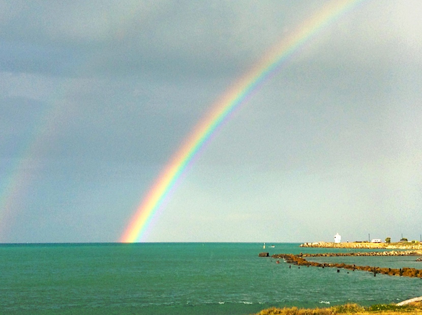 Double rainbow over Perfume Point.