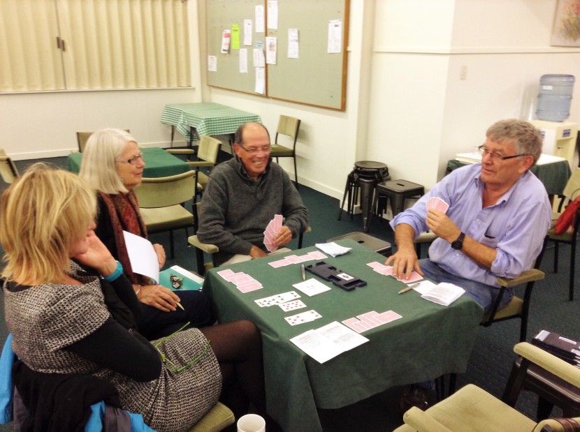 A few of my fellow ACOL Bridge learners, with beautiful Annie at the ready with her gentle guidance to teach us.  Twelve of us show up at the Napier Bridge Club each week to learn this game by practice practice practice and make plenty of mistakes.  One day it'll all fall into place in my brain, I'm sure :)
